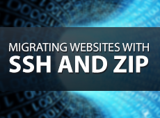 How to migrate a large website with ssh and zip